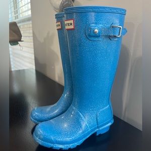 Girls' Original Giant Glitter Waterproof Rain Boots (Youth) Size 1/2